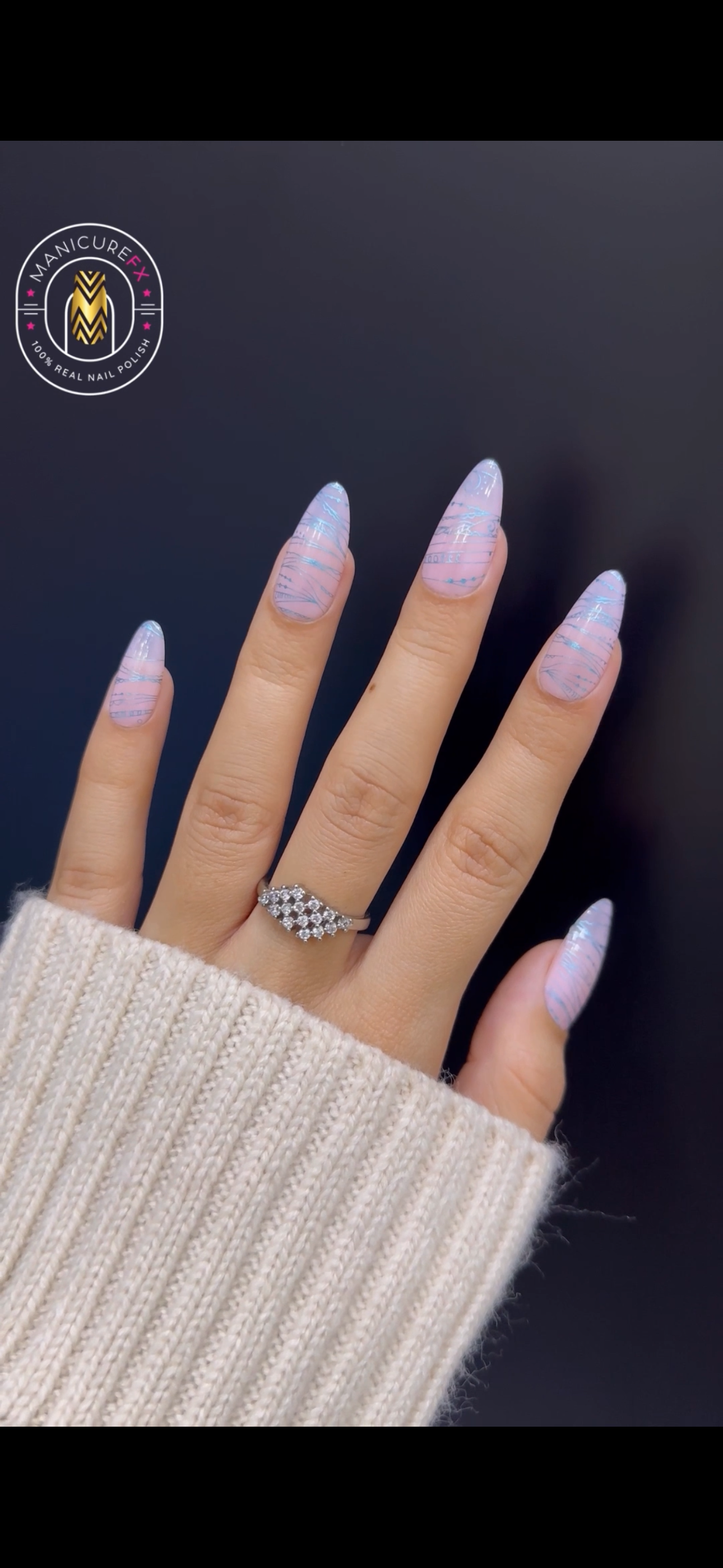 Turquoise Twirls - Nail Wraps (Standard)