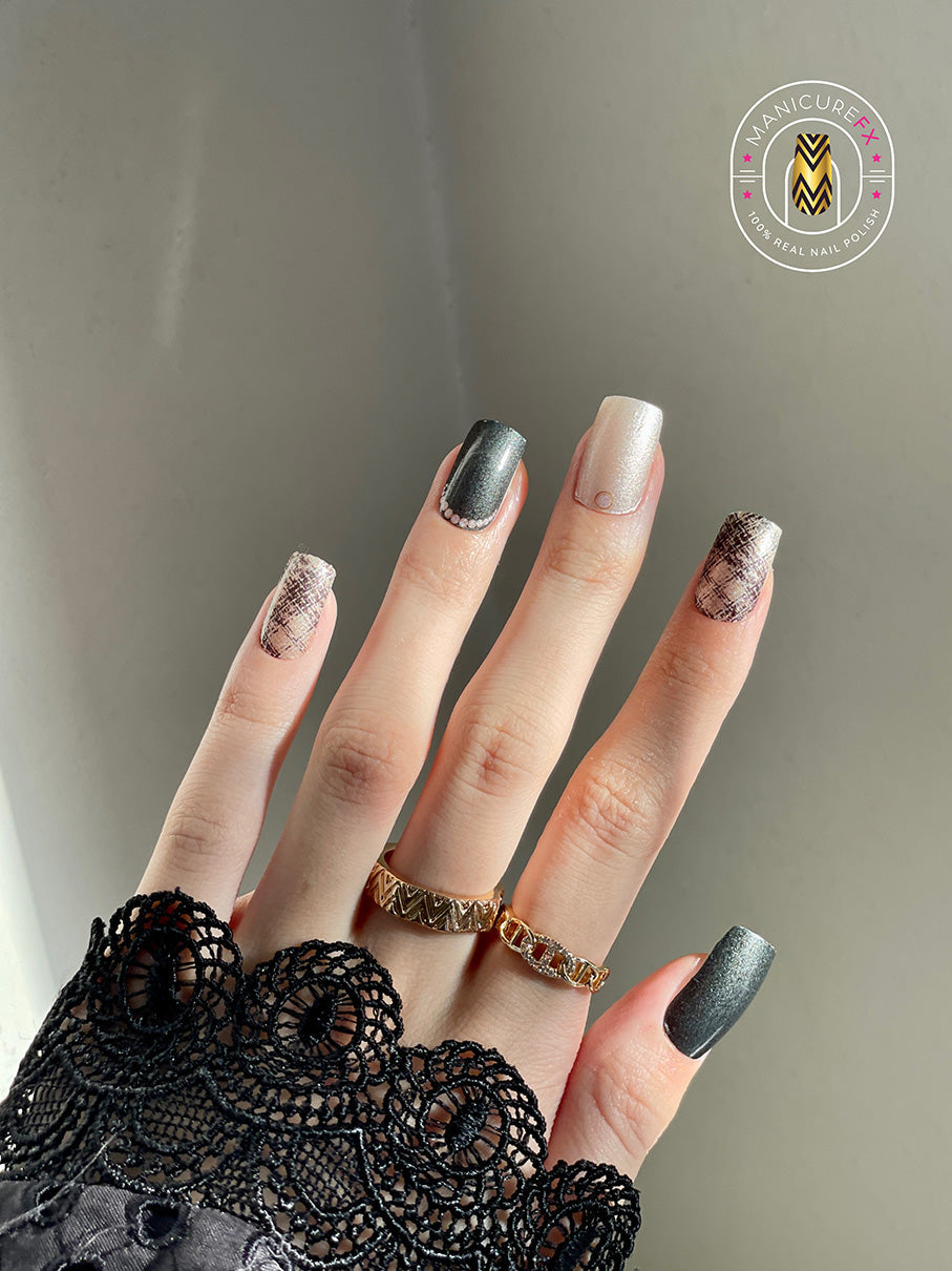 Charcoal Cream - Nail Wraps (Standard)