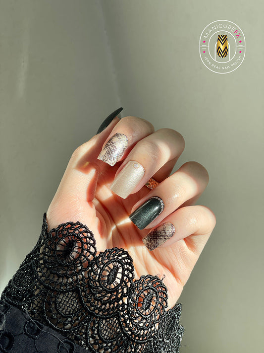 Charcoal Cream - Nail Wraps (Standard)