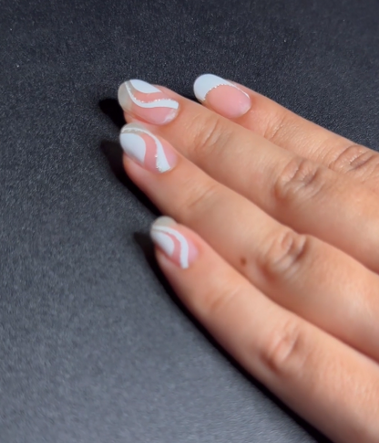 Vanilla Pearl Pinstripes - Nail Wraps (Standard)